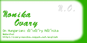 monika ovary business card